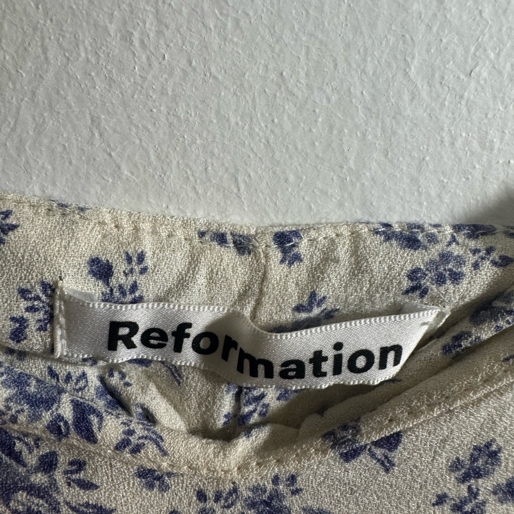 Reformation White and Blue Floral Maxi Dress - Picture 2 of 5